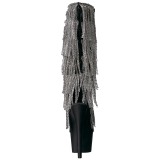 Negro Strass 18 cm ADORE-2024RSF botas con flecos de mujer tacón altos