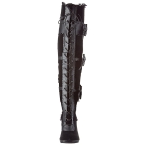 Negro Terciopelo 9,5 cm GLAM-300 over knee botas altas con tacón