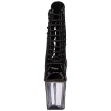 Negro Transparente 20 cm FLAMINGO-1021 botines con suela plataforma mujer