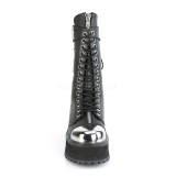 Negro Vegano 7 cm GRAVEDIGGER-14 botas demoniacult - botas plataforma unisex