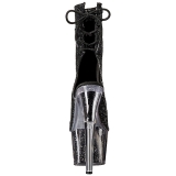 Negro brillo 18 cm ADORE-1018G botines con suela plataforma mujer