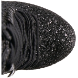 Negro brillo 18 cm ADORE-1020G botines con suela plataforma mujer