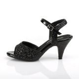 Negro brillo 8 cm BELLE-309G Zapatos para travestis
