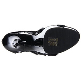 Negro gladiador 15 cm DELIGHT-682 Zapatos de Tacón Alto