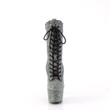 Negro glitter 18 cm ADORE-1040GR plataforma botines tacn alto mujer
