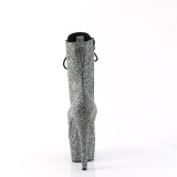 Negro glitter 18 cm ADORE-1040GR plataforma botines tacn alto mujer