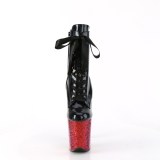 Negro glitter 20 cm FLAMINGO-1020HG exotic botines de pole dance
