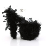 Negro plumas de marabu 20 cm FLAMINGO-808F Zapatos pole dance
