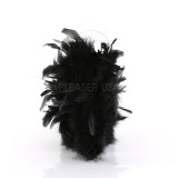 Negro plumas de marabu 20 cm FLAMINGO-808F Zapatos pole dance