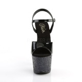 Negro purpurina 18 cm Pleaser SKY-309LG Zapatos con tacones pole dance