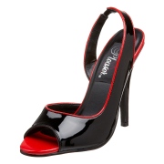 Negro zapatos slingback tacones 13 cm SEDUCE-117
