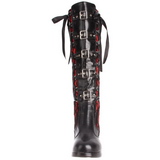 Negros 10 cm CRYPTO-106 lolita botas góticos botas con suela gruesa