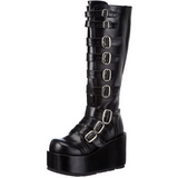 Negros 11 cm CONCORD-108 lolita botas góticos botas con suela gruesa