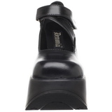 Negros 13 cm DYNAMITE-03 lolita zapatos góticos calzados con cuña alta