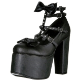 Negros 14 cm DemoniaCult TORMENT-600 zapatos plataforma góticos