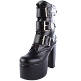 Negros 14 cm TORMENT-703 lolita botines góticos botines con suela gruesa