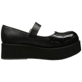 Negros 6 cm DEMONIA SPRITE-05 zapatos plataforma góticos