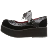 Negros 6 cm DEMONIA SPRITE-09 zapatos plataforma góticos