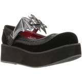 Negros 6 cm DemoniaCult SPRITE-09 zapatos plataforma góticos