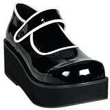 Negros 6 cm SPRITE-01 lolita zapatos calzados góticos suela gruesa