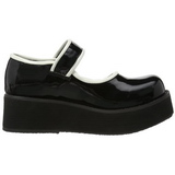 Negros 6 cm SPRITE-01 lolita zapatos calzados góticos suela gruesa