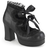 Negros 9,5 cm DEMONIA GOTHIKA-53 zapatos plataforma góticos
