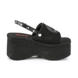 Negros 9 cm Demonia FUNN-32 zapatos plataforma lolita