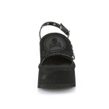 Negros 9 cm DemoniaCult FUNN-32 zapatos plataforma lolita emo