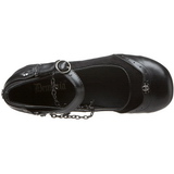 Negros DAISY-07 góticos zapatos de bailarina planos tacón