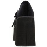 Negros Terciopelo 11,5 cm KERA-10 zapatos lolita plataforma