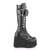 Negros vegano 11,5 cm Demonia KERA-200 botas plataforma góticos
