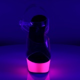Neon 15 cm Pleaser DELIGHT-608UV Zapatos con tacones pole dance