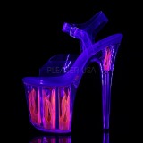 Neon 20 cm Pleaser FLAMINGO-808FLM Zapatos con tacones pole dance