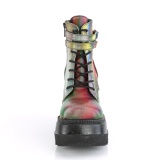 Neon arco iris 11,5 cm SHAKER-52 lolita botines cuña alta plataforma