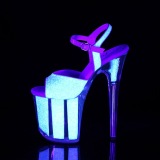 Neon purpurina 20 cm FLAMINGO-810UVG Zapatos con tacones pole dance