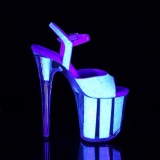 Neon purpurina 20 cm FLAMINGO-810UVG Zapatos con tacones pole dance