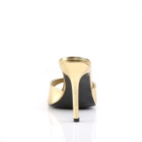 Oro 10 cm CLASSIQUE-01 pantuflas tacón alto mujer tacón bajo