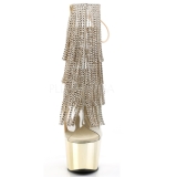 Oro 18 cm ADORE-1017RSF botines con flecos de mujer tac�n altos