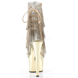 Oro 18 cm ADORE-1017RSF botines con flecos de mujer tac�n altos