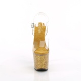 Oro 20 cm LOVESICK-708SG brillo plataforma sandalias de tacn alto
