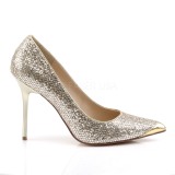 Oro Brillo 10 cm CLASSIQUE-20 zapatos de stilettos tallas grandes