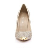 Oro Brillo 10 cm CLASSIQUE-20 zapatos de stilettos tallas grandes