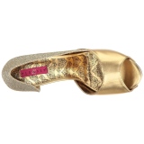 Oro Brillo 14,5 cm Burlesque TEEZE-41W zapatos de salón pies anchos hombre