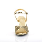 Oro brillo 8 cm BELLE-309G Zapatos para travestis