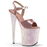 Oro purpurina 20 cm Pleaser FLAMINGO-809LG Zapatos con tacones pole dance