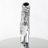 Plata 18 cm ADORE-1008SQ botines con lentejuelas de mujer