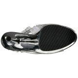 Plata 18 cm ADORE-1017RSF botines con flecos de mujer tac�n altos
