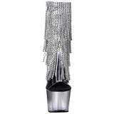 Plata 18 cm ADORE-1017RSFT botines con flecos de mujer tac�n altos