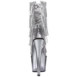Plata 18 cm ADORE-1017RSFT botines con flecos de mujer tac�n altos