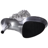 Plata 18 cm ADORE-1017RSFT botines con flecos de mujer tac�n altos